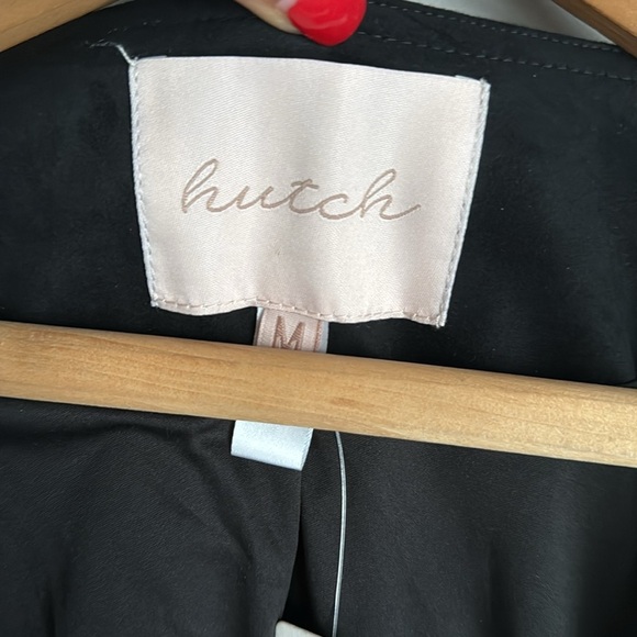 NEW Anthropologie Hutch Draped Faux Suede Jacket Medium - Picture 9 of 11